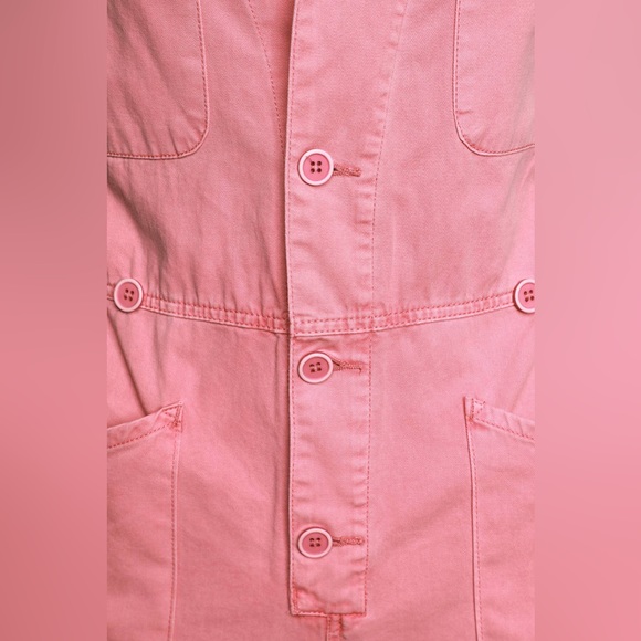 GORGEOUS NWOT PISTOLA DENIM GROVER FEILD SUIT Pink Washed Pink Sz Sm - Picture 7 of 7